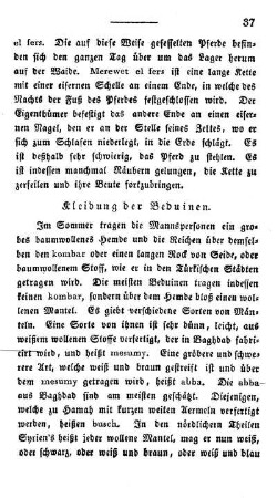 Kleidung der Beduinen.