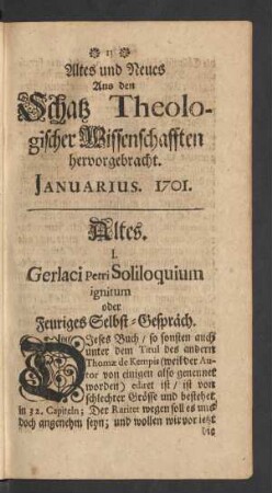 Januarius. 1701