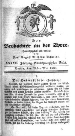 21. Stueck, 21. Mai 1838