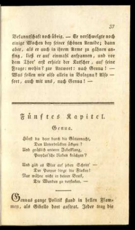 Fünftes Kapitel. Genua