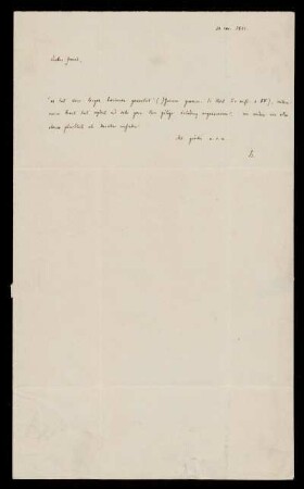 Brief von Moriz Haupt an Salomon Hirzel