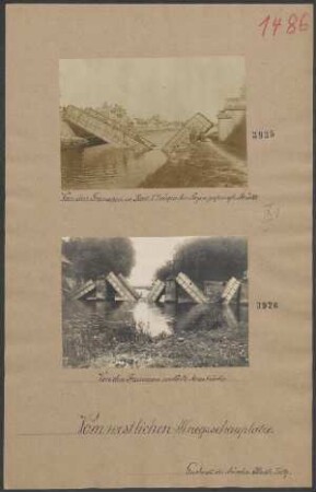 Von den Franzosen zerstörte Maasbrücke