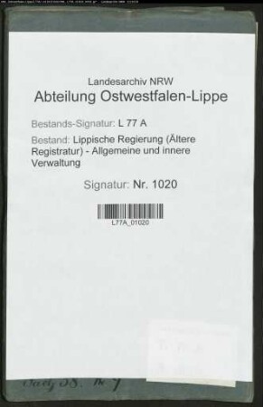 Anstellung der Amtsassessoren und Hebungsbeamten beim Amt Schieder