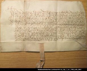 Testament des Albert Barnecate = OUB II, Nr. 1667, S. 638 Anhängendes Siegel verloren