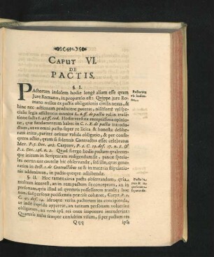 Caput VI. De Pactis.