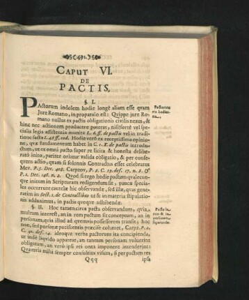 Caput VI. De Pactis.