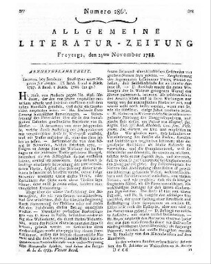 Neues Magazin für Ärzte / hrsg. von Ernst Gottfried Baldinger. - Leipzig : Jacobäer 9. 1787, St. 5-6 10. 1788, St. 1