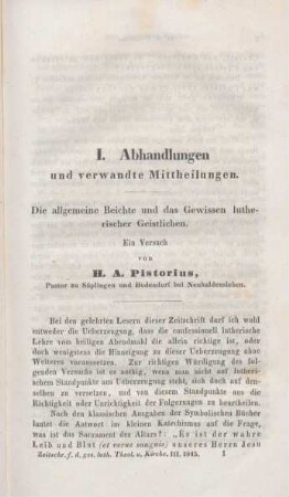 Abhandlungen und verwandte Mittheilungen