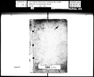 Alte Aufschrift: "Copial Hertzog Georgens"