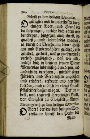 Gebeth zu dem heiligen Wenceslao. - Gebeth zu St. Francisco Seraphico.