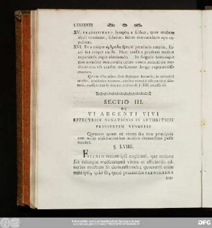 Sectio III. De Vi Argenti Vivi Effectrice Sanationis In Arthriticis Praesetim Venereis