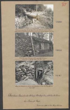 Bau eines Unterstandes fürdas Munition - depot 2. Ldw. Pion.Komp XV AK. April 1915