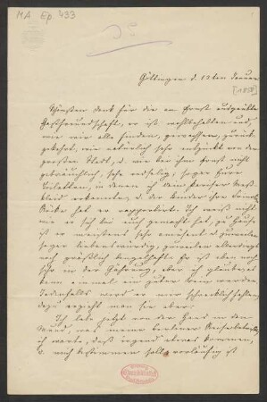 Brief an Albertine Mendelssohn-Bartholdy : 13.01.1858