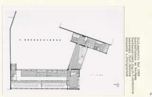 Geschäftshaus am Ku-damm, Berlin-Charlottenburg (Diplomarbeit bei Kurt Dübbers): Grundriss 1. Obergeschoss 1:100