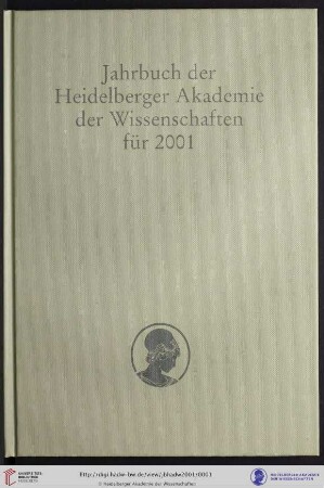 Jahrbuch ... / Heidelberger Akademie der Wissenschaften: Jahrbuch 2001