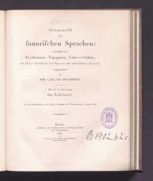 Abth. 3: Das Zahlwort