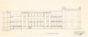 Evangelisches Diakonissenkrankenhaus Bethanien, Berlin-Kreuzberg Umbau. Hauptgebäude: Nordansicht (Lichtpause von Inv.Nr. 36410)