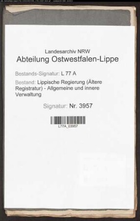 Holzdeputate der Einwohner zu Sonneborn und Sibbentrup