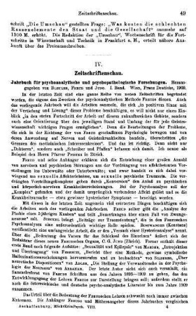 49-53, IV. Zeitschriftenschau