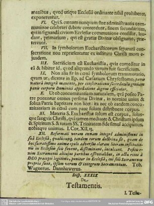 Disp. XXXIX. De Testamentis