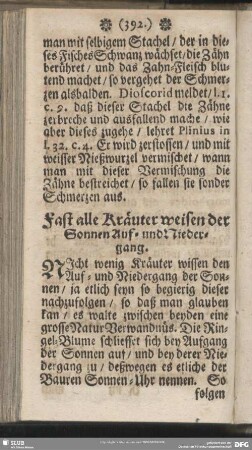 Fast alle Kräuter weisen der Sonnen Auf- und Niedergang