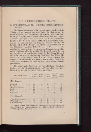 IV. Die wirtschaftliche Struktur