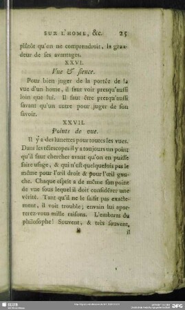 XXVII. Points de vue