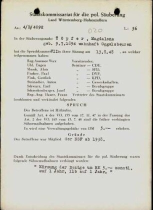 Töpfer, Magdalena