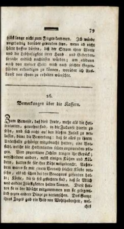 26. Bemerkungen über die Kaffern