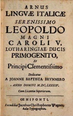 Arnus linguae Italicae