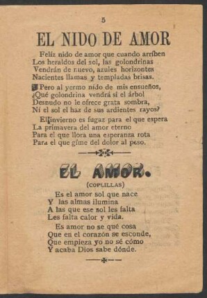 El nido de amor.