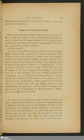 Liqueur de la maison Félix