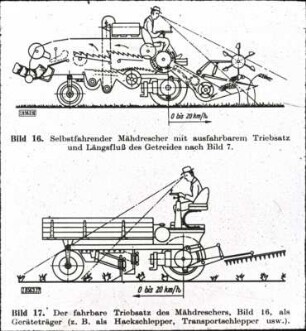 Geräteträger mit Aufbau Mähdrescher von Claas