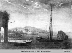 Küstenlandschaft mit Hafen