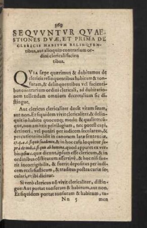 Sequuntur Quaestiones duae