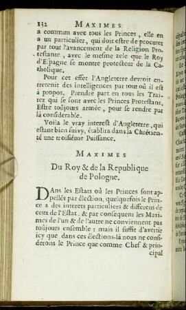 Maximes Du Roy & de la Republique de Pologne.