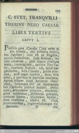 Tiberius Nero Caesar. Liber Tertius