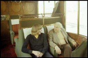 Gstaad: Frau Jutta Bachmann, Badisches Tagblatt, im Belle Epoque Salonwagen