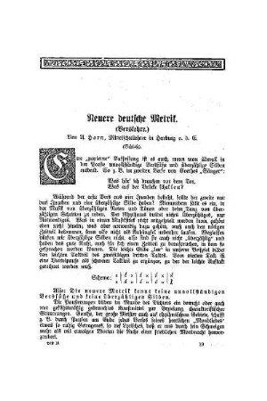 Neuere deutsche Metrik (Verslehre) : (Schluß)
