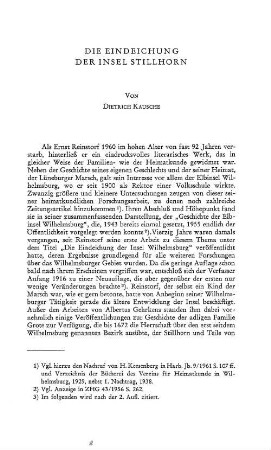 Die Eindeichung der Insel Stillhorn