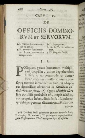 Caput IV. De Officiis Dominorum Et Servorum.
