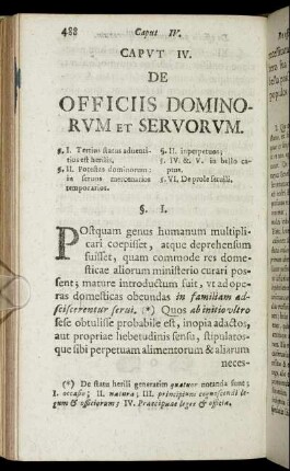Caput IV. De Officiis Dominorum Et Servorum.