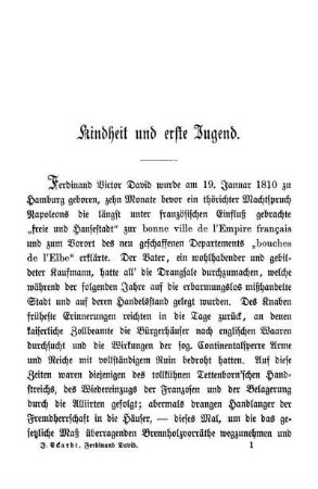 Kindheit und erste Jugend.