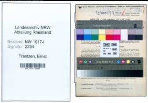 Entnazifizierung Ernst Frantzen , geb. 20.04.1898 (Fabrikant)