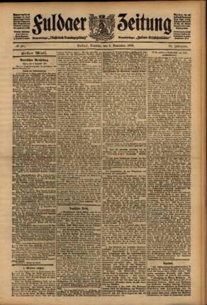 Erste Ausgabe vom Samstag, den 05. Dezember 1908.