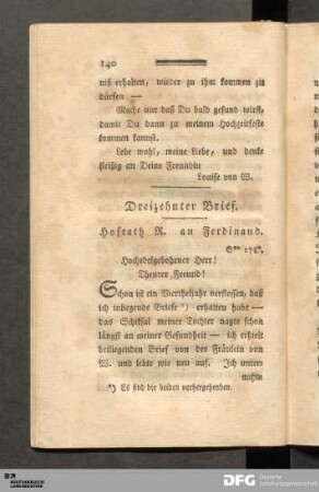 Dreizehnter Brief.