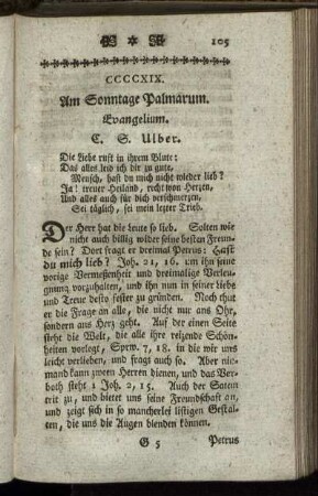 CCCCXIX. Am Sonntage Palmarum. Evangelium.
