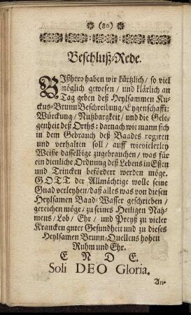 Beschluß-Rede.