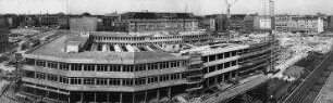 180° Panorama, Blick auf die Baustelle GSW-Hochhaus. Berlin-Kreuzberg, Markgrafenstraße