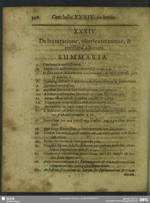 XXXIV. De leuteratione, oberleuteratione, & revisione actorum